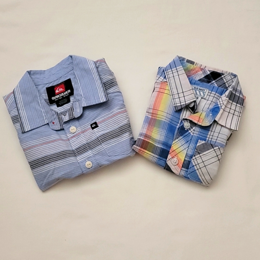 Two baby boy button ups